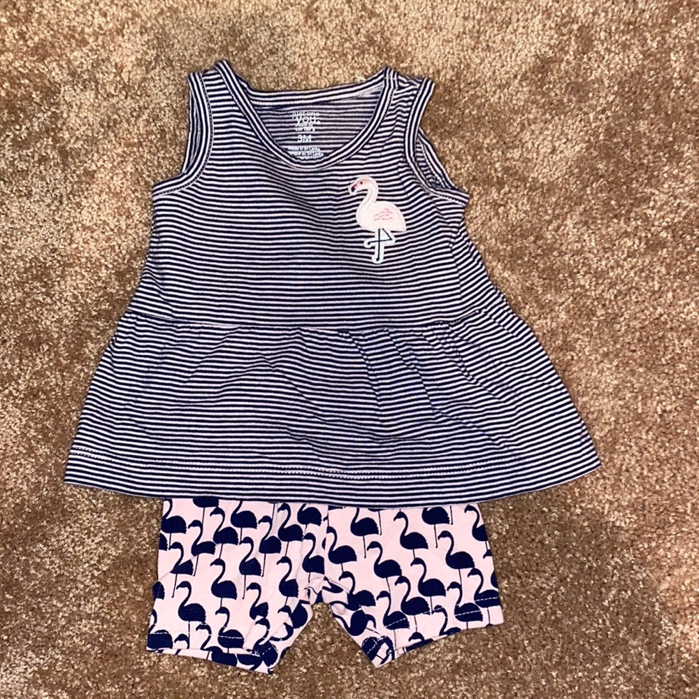 Matching shirt and top for baby! Never worn